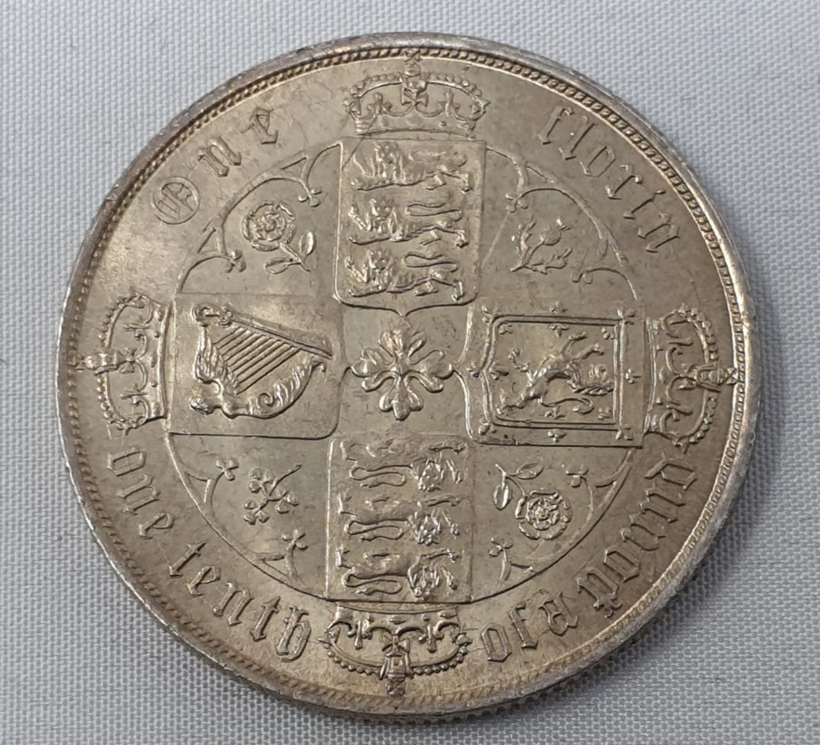 1875 florin reverse - GM Coins | Premier UK Coin Dealers